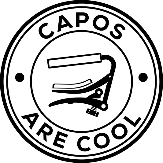 Capos Are Cool Decal White 2.5" round