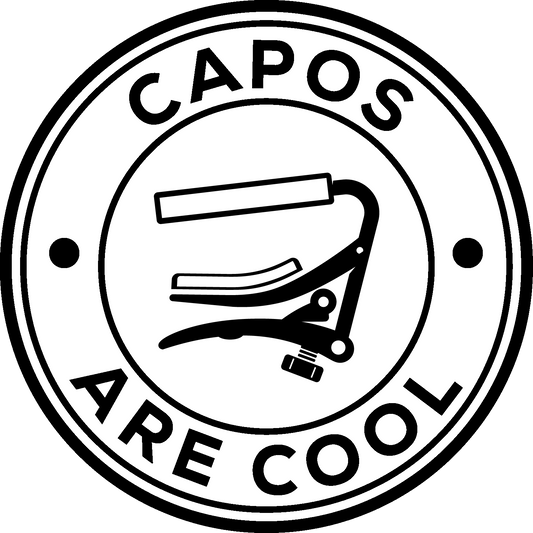 Large 5 Inch Capos Are Cool decal - White